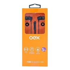 Fone de Ouvido OEX FN200 Preto e AZUL com Conexão P2