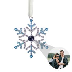 Enfeite de Natal Godchoices Custom Photo Snowflake/Dog Paw