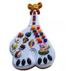 Guitarra Musical Infantil Girafa 26 Teclas Sons E 10 Músicas - DM TOYS