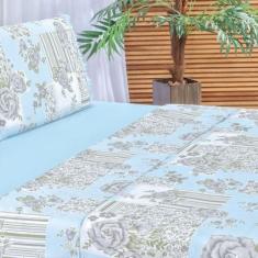 Jogo de Cama Lençol Solteiro 2 Peças 100% Algodão Percal 180 fios Baba