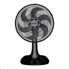 Ventilador Mesa Turbo Preto 6 Pás 30cm Preto