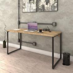 Mesa Para Escritório Diretor Estilo Industrial 1,50m Kuadra C