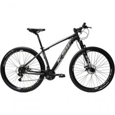 Bicicleta Aro 29 Ksw 24v Acera, Freio A Disco, Trava E K7 - Preto-prata - 17 Preto-prata