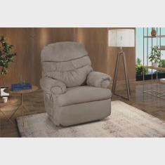 Poltrona Reclinável Barão Suede Liso Chocolate 356 - Império Estofados