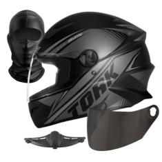 Capacete Fechado New Liberty Four R8 Original + Viseira Fumê + Narigue