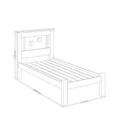 Cama Solteiro Reversível Lavínia Branco/rosa Framar Móveis