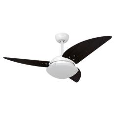 Ventilador de Teto Casa H Volare Class Tabaco Branco com 3 Pás 3 Velocidades Silencioso 110V
