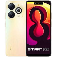 Smartphone Infinix Smart 8 Pro 256GB  128GB Preto 8GB RAM 6,6 Câm. 50M