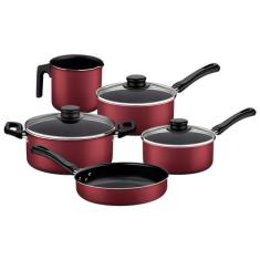 Jogo de Panelas 5 Peças Caribe Tramontina, Vermelho, 5