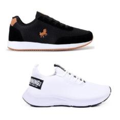 Kit Tênis Masculino Academia Casual Caminhada 2 Pares BF Shoes-Masculino