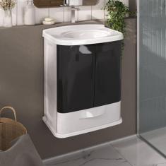 Gabinete para Banheiro em Plástico com Lavatório Fit Astra sem Torneir
