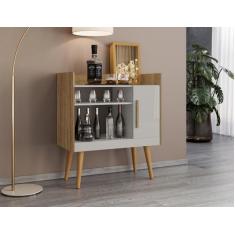 Aparador 1 Porta Vintage Retrô Café Ii - Móveis Bechara