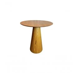 Mesa De Jantar Cone 70 Cm Base Madeira Freijó Tampo Freijó Cor Marrom