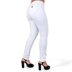 Calça Jeans Feminina Empina Bumbum Skinny Branca/42