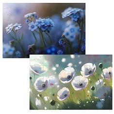 Kit 2 Quebra-cabeças Atividades para Mente As Flores 60 peças