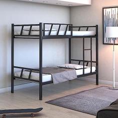 beliche solteiro estilo industrial de ferro preto