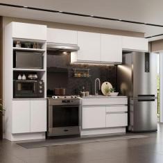 Cozinha Completa Madesa Glamy 350001 com Armário e Balcão (Sem Tampo e