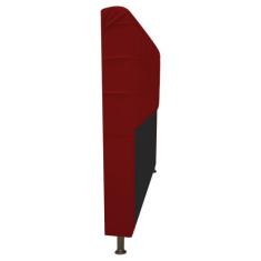 Cabeceira Estofada Dama 160 cm Queen Size Com Botonê Corano Vermelho -