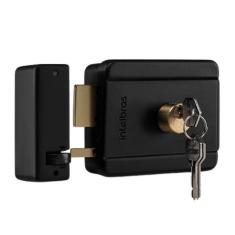 Fechadura elétrica cilindro fixo intelbras fx500, Preto