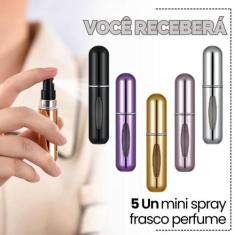 Kit Porta Perfume Mini Frasco 5ml Recarregável Portátil - Escolha Seu 