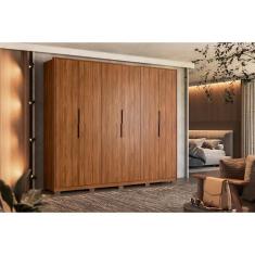 Guarda Roupa Casal 6 Portas E 6 Gavetas C- Pés Atrice Nogueira