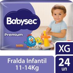 Fralda babysec galinha pintadinha premium xg 24 unidades