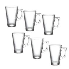 Conjunto 6 Xícaras Para Capuccino Vidro Liso 140mL