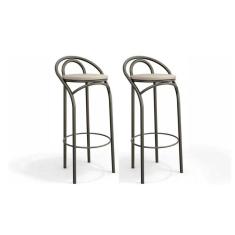 Kit 2 Banquetas Sala Jantar Dublin 1B706 2 Un Bronze/Nude 16 - Kappesberg