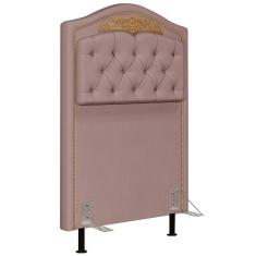 Cabeceira Cama Box Solteiro 90Cm Suede Rosê