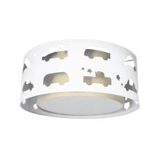 Luminária Infantil Plafon Carrinhos Crú 40x16 - Tom Luz