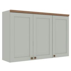 Armário Aéreo Cozinha 3 Portas Verde Mint 1531 - Genialflex, Verde