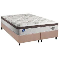 Cama Box Queen: Colchão Molas MasterPocket Ensacadas Plumatex Personal