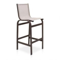 Banqueta Alta Para Balcão, Mesa Bistrô, área Externa - Marrom E Tela Café Com Leite