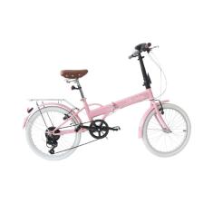 Bicicleta Dobrável Fenix Rosa Marcha Shimano 6 Velocidades