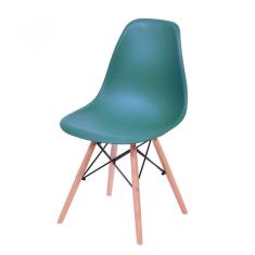 Cadeira Eames Base de Madeira Or Design Azul Petróleo