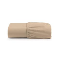 Lençol De Baixo Casal King Avulso Com Elástico Luiza Algodão Percal 180 Fios - Avelã