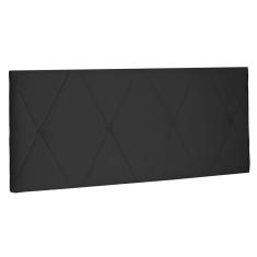 Cabeceira Painel Estofada Cama Box Casal Aquilla 140Cm Preto