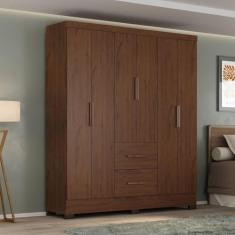Roupeiro Primordial Max 6 Portas 2 Gavetas Jacarandá