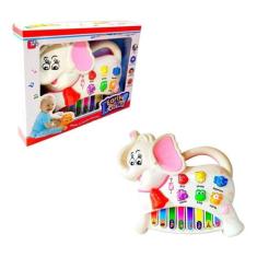 Brinquedo Teclado Piano Elefante Infantil Musical Com Luz. - Toy King