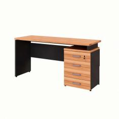 Escrivaninha Yaris 4 GV Nogal Sevilha e Preta 150 cm - GEBBWEB