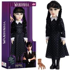 Boneca Wandinha Addams + Mãozinha Wednesday Articulada 42Cm - Babybrin