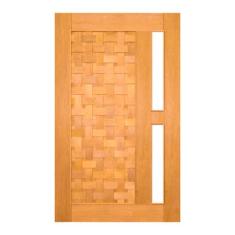 Porta de Madeira Couro Trançado p/Vidro Maciça Cedro Arana Casmavi, 10