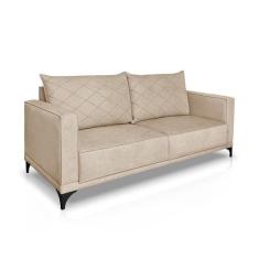 Sofá 2 Lugares Eros Linho Bouclê Bege 160 cm - Modern