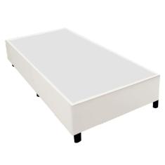 Cama Box Solteiro 0,88m Com 38cm De Altura Prince Branco Branco