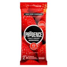 Preservativo Prudence Cores e Sabores Morango 6 Unidades