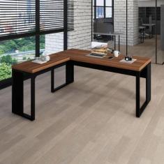 Mesa L Escritório Industrial 1,50m x 0,70m Pés Metal F5 - F5 Office G,