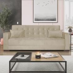 Sofá Cama 3 Lugares Suede Ipanema