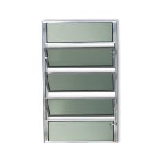 Janela Basculante De Alumínio 100x80cm Com Vidro Boreal Anodizado Plus Brimak Brilhante
