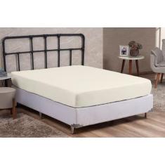 Lençol Cama Solteiro 100% Algodão com Elástico Percal 200 Fios Hotel P