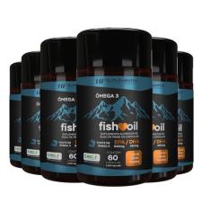 6x omega 3 fish oil meg 3 60 cps hf suplementos, NOVO